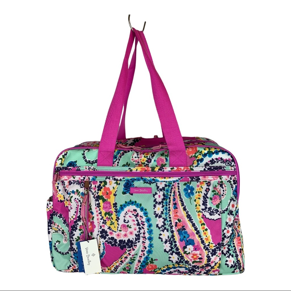 Vera Bradley Lighten Up Weekender Wildflower Paisley